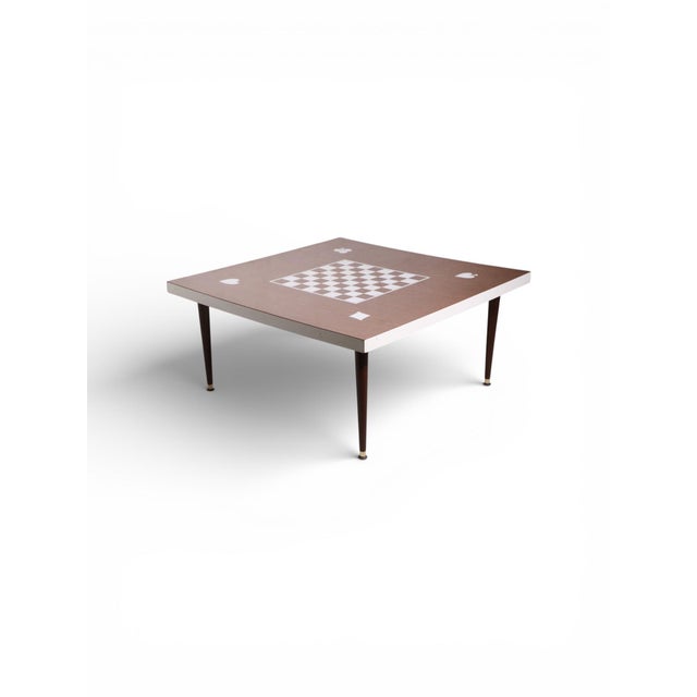 Mid-Century Modern Mid 20th Century Checkerboard Top Formica Coffee Table For Sale - Image 3 of 13