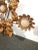 Large 1960's Hollywood Regency Wall Light Gilt Gold Tole Five Arm Sunflower Made Italy For Sale - Image 9 of 12