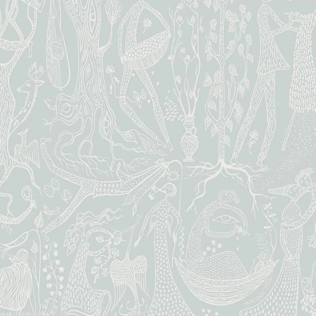 Sample - Borastapeter Poème D´Amour Wallpaper in Mineral For Sale