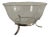 Modern Clear Glass Bowl With Silver Stand For Sale