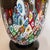 Signed Gambaro & Poggi Murano Millefiori Aventurine Art Glass Vase With Scroll Handles For Sale - Image 9 of 13