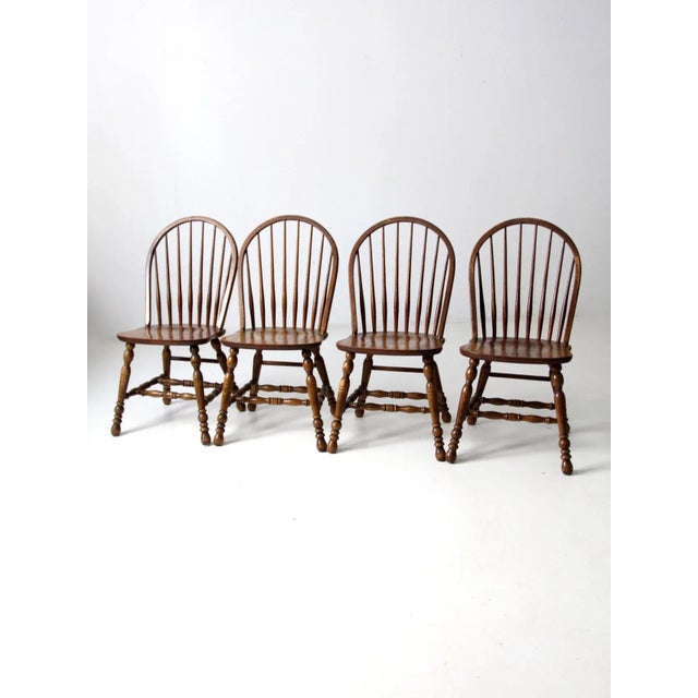 Vintage Dining Chairs Set of 4 For Sale - Image 4 of 11