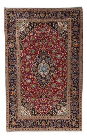 Hand-Knotted Kashan Oriental Rug