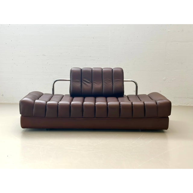 Metal DS-85 Sofa Bed in Cognac Brown by de Sede, Switzerland, 1960s For Sale - Image 7 of 18