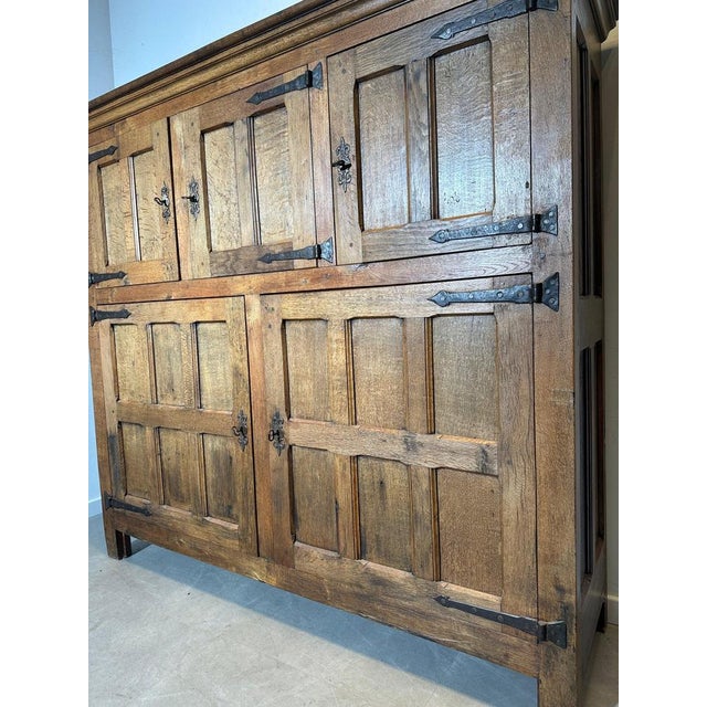 Antique Rustic Cabinet in Oak For Sale - Image 6 of 7