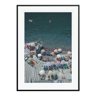 Positano Beach 1979 by Slim Aarons Framed C-Print For Sale