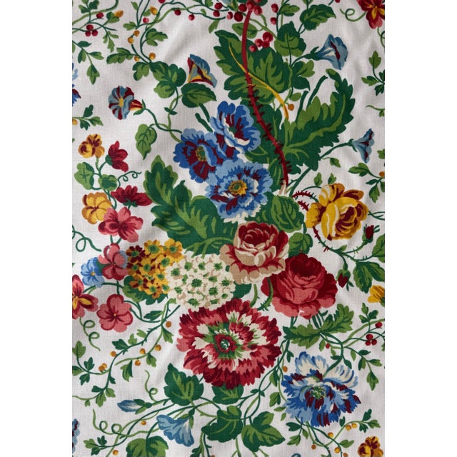 Vintage designer decorator fabric by Schumacher in the classic Somptueux pattern. This vibrant large-scale floral features...