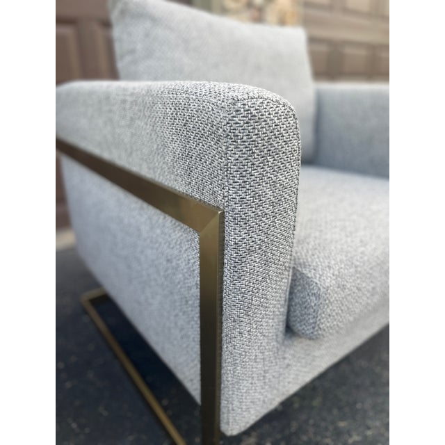 Lexington Winthrop Accent Chair With Gold Metal Frame For Sale In Denver - Image 6 of 8
