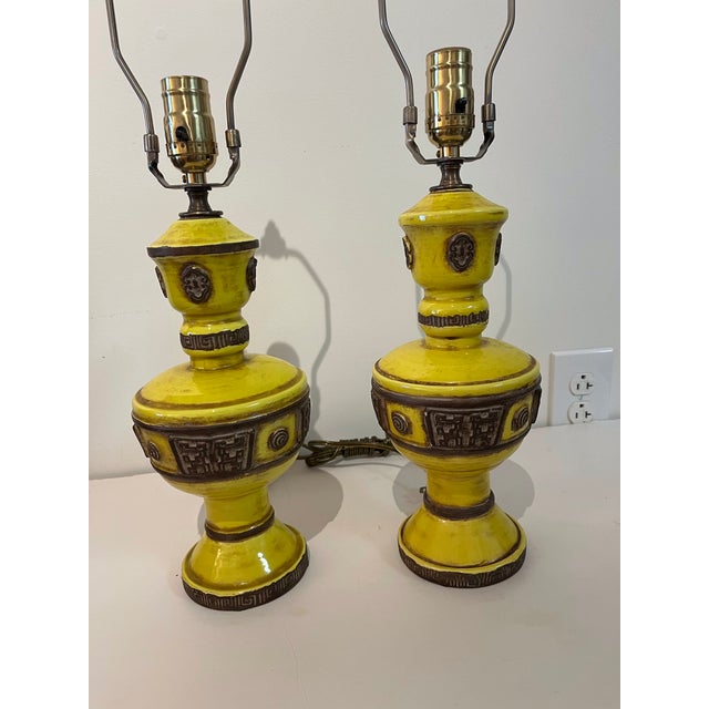 Mid-Century Modern Pair Mid-Century Table Lamps by Designer Zaccagnini For Sale - Image 3 of 7