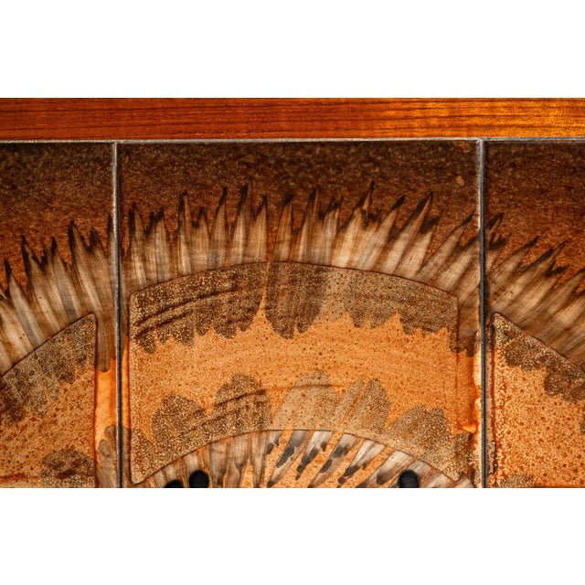 Danish Modern End Table - Accent Table in Teak W/ Ceramic Tile Mosaic Inlay by Johannes Andersen, Denmark, C. 1970's For Sale - Image 11 of 18