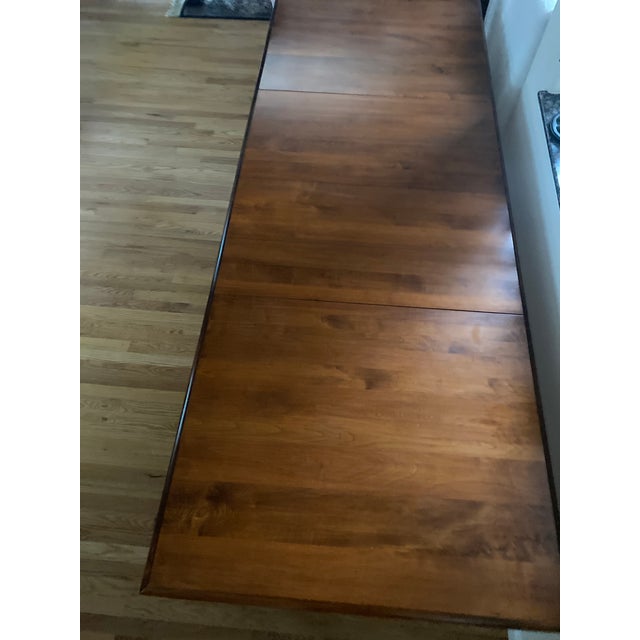 Wood Late 20th Century Ethan Allen Country Crossings "Farm House Style" Dining Table Excellent Condition For Sale - Image 7 of 9