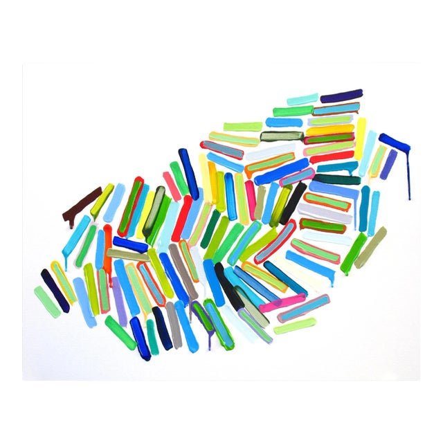 Contemporary Acrylic on Montval Paper Painting "Loll" by Martina Nehrling For Sale