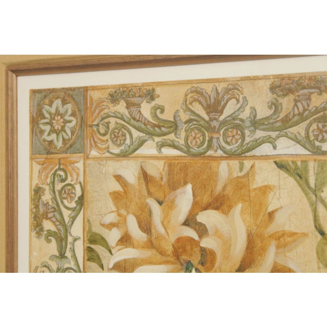 Glass Early 21st Century Renaissance Style Floral Architectural Art Print by Elizabeth Jardine For Sale - Image 7 of 13