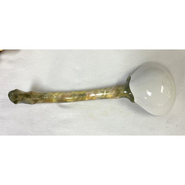 Large Vintage Majolica Style Squash Shaped Soup Tureen With Lid and Ladle For Sale - Image 10 of 12