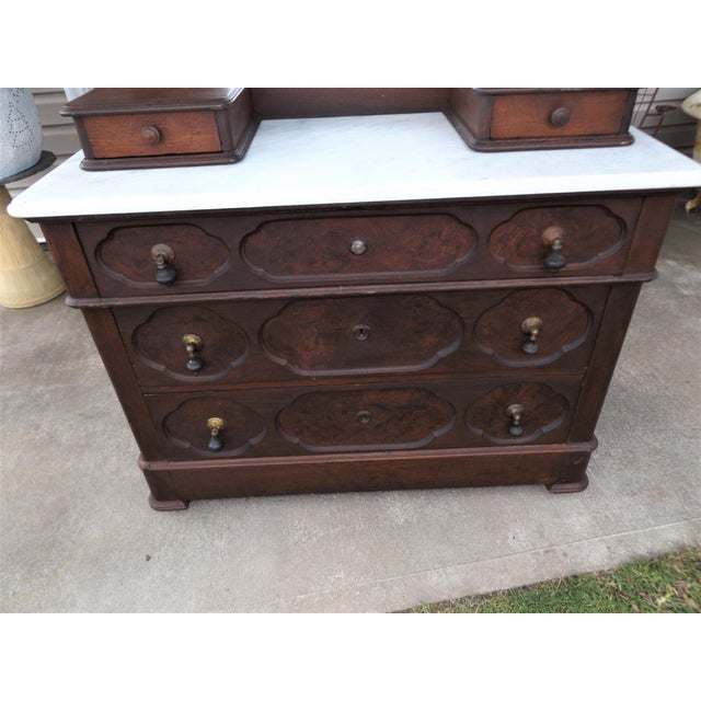 Antique Victorian/Eastlake Marble Top Gentleman's Dresser Chairish