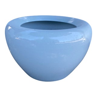 1990s Jardiniere Porcelain Fishbowl Style Planter For Sale