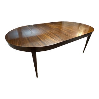 Transitional Oval Mahogany Dining Table For Sale