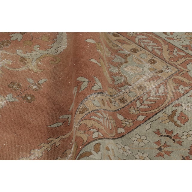 Oversized Antique 20th Century Lahore Rug With Distressed Florals - Rug & Kilim For Sale - Image 10 of 11