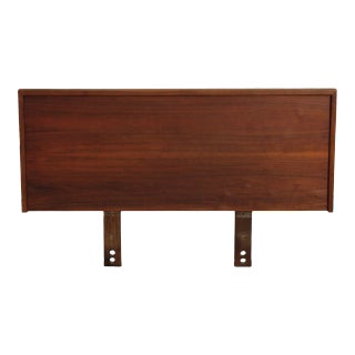 Mid Century Modern Walnut Twin-Size Headboard For Sale