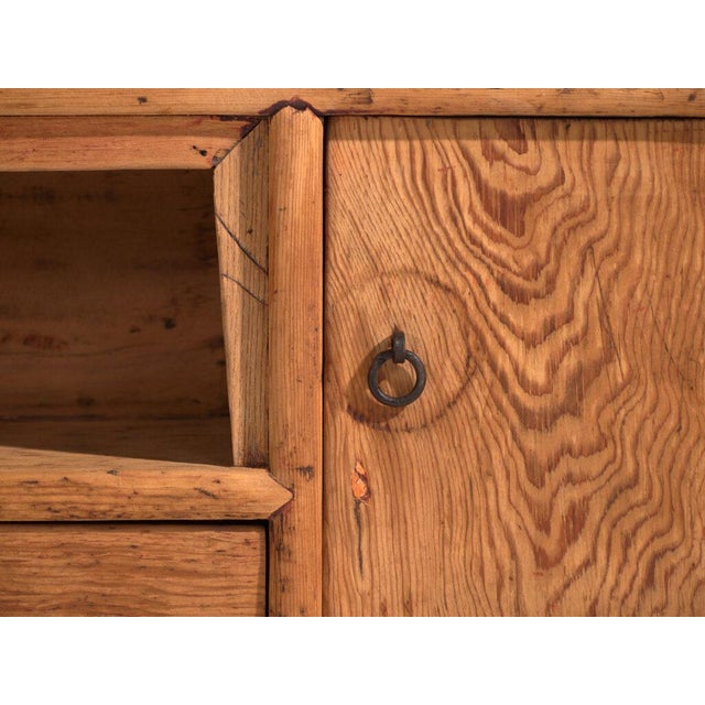 Brown Low Antique Qing Dynasty Pine Gansu Bench or Sideboard For Sale - Image 8 of 12