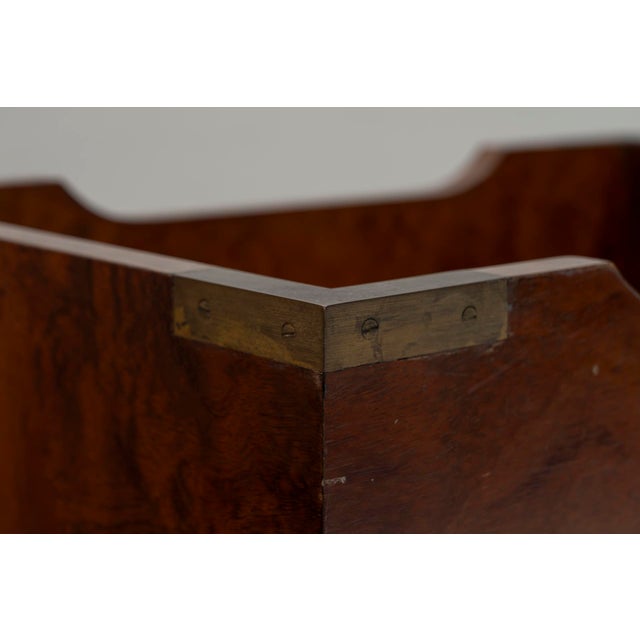 20th Century English Nautical-Style Walnut Root Box, Flower Pot, 1980s For Sale - Image 3 of 6