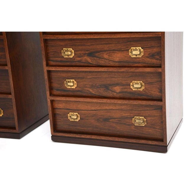 Vintage Danish Bedside Chests by Henning Korch for Silkeborg, 1960s, Set of 2 For Sale - Image 9 of 11