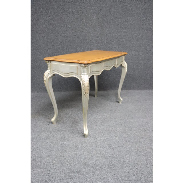 Italian Provincial Silver Gilt & Cherry Writing Desk For Sale - Image 9 of 9