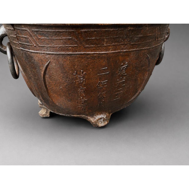 19th Century Chinese Cast Iron Bath Tub or Substantial Jardinière For Sale In Providence - Image 6 of 16
