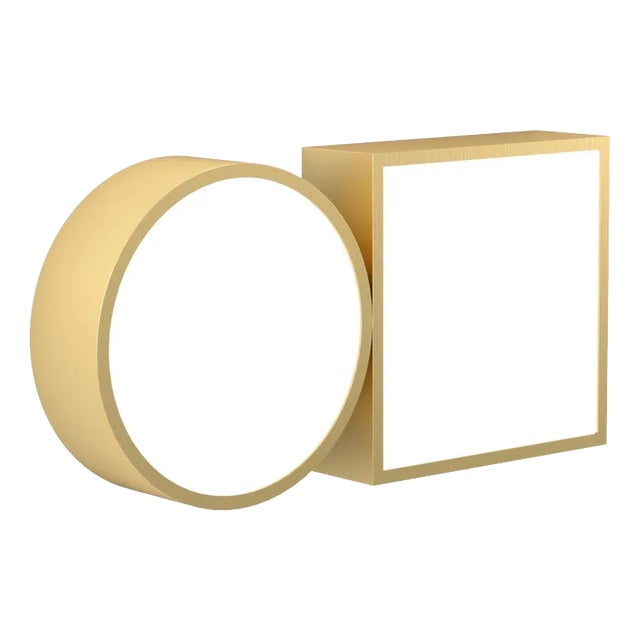 Shapes Square Brass Wall Light by Atelier Areti For Sale