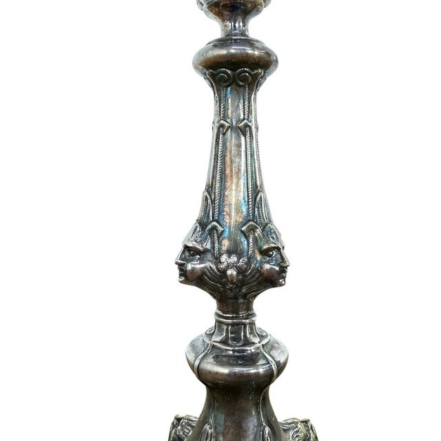 Art Nouveau Silver-Plated Candlesticks, 1890s, Set of 2 For Sale - Image 5 of 9