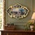 Blue Ornate Ceramic Wall Platter With Equestrian Hunting Scene For Sale - Image 8 of 8