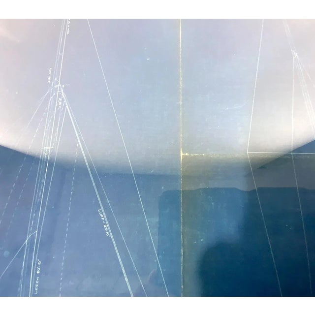 Paper Original Yacht Blueprint by Famed William Gardner For Sale - Image 7 of 8