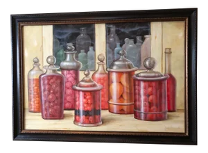 Late 20th Century Fruit Still Life Oil Painting, Framed