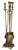 Classic Brass fireplace tool set consisting of poker, tongs, shovel, brush and original stand. The set is in very good,...