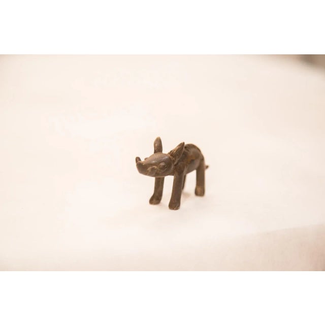 Vintage Dark Boar Bronze Gold Weight For Sale - Image 4 of 4