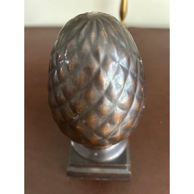 Bronze Bronze-Finish Cast Metal Pineapple Finial Garniture Statue For Sale - Image 8 of 8