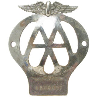 1957 English Automobile Association Badge For Sale