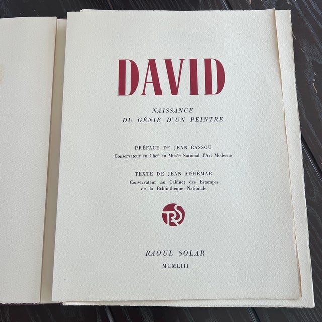 Vintage French 1953 Neoclassical Style Louis David Prints - Series of 3 For Sale - Image 9 of 9