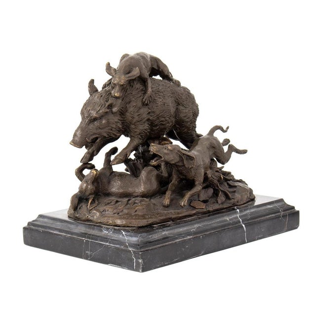 Pierre-Jules Mêne (1810-1879): STRUGGLE Technique: bronze, granite base Dimensions: 15 x 22 x 11 cm Signed: Pierre-Jules...