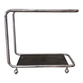 Vintage Italian Chrome Bar Cart For Sale