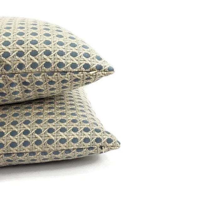 Not Yet Made - Made To Order Brunschwig & Fils Monterey Woven Texture in Baltic Pillow Cover For Sale - Image 5 of 7