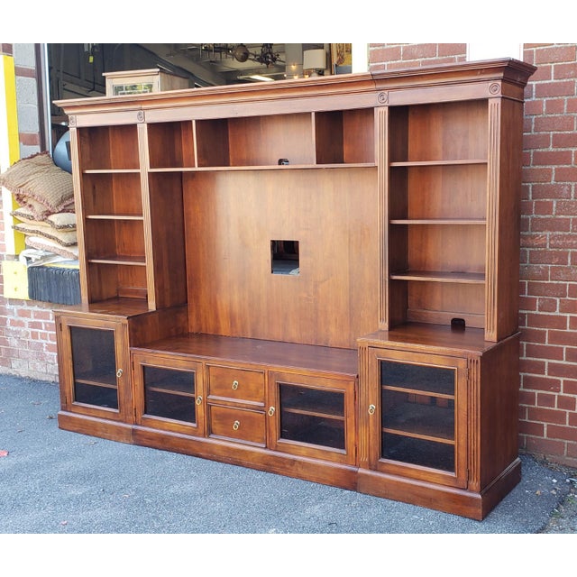 Ethan Allen British Classics Cinnabar Multiple Piece Media Center Wall