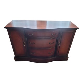 1940s Bow Front Mahogany Credenza/Sideboard For Sale