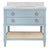 Paint Matthew Izzo Home Cutler 36.5" Light Blue Lacquer Single Porcelain Sink Bath Vanity With Marble Top and Brass Hardware For Sale - Image 7 of 7