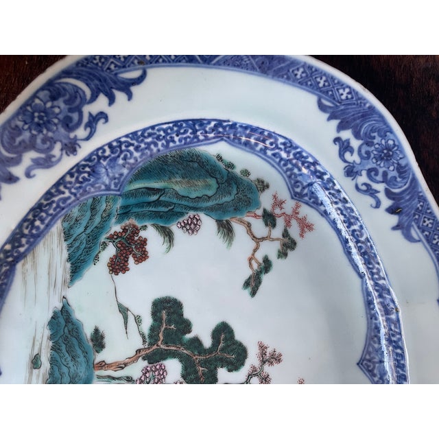 18th Century 18th Century Qianlong Period Chinese Export Famille Rose Porcelain Charger or Platter For Sale - Image 5 of 11