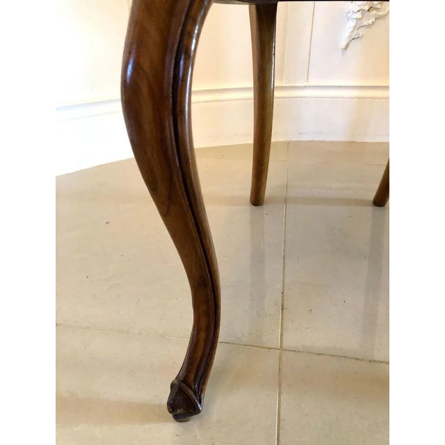 Wood Antique English Victorian Walnut Dining Chairs, Set of 6 For Sale - Image 7 of 11