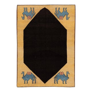 Mid-20th Century Vintage Art Deco Wool Rug For Sale