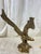 Sculpture Materials Vintage Solid Cast Brass Eagle Sculpture on Rocky Outcrop, 12” Tall For Sale - Image 7 of 11