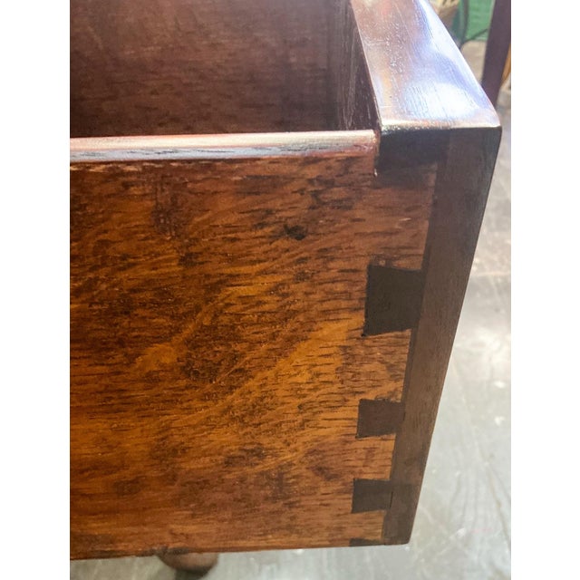 Brown English Georgian Style Burl Walnut Lowboy Table or Chest by Burton-Ching LTD For Sale - Image 8 of 10