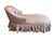 Vintage Custom Upholstered Chaise Lounge With Ruffled Skirt For Sale In New York - Image 6 of 11